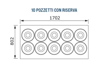 Glassdisk Pozzetti - 2 rad Ø 26