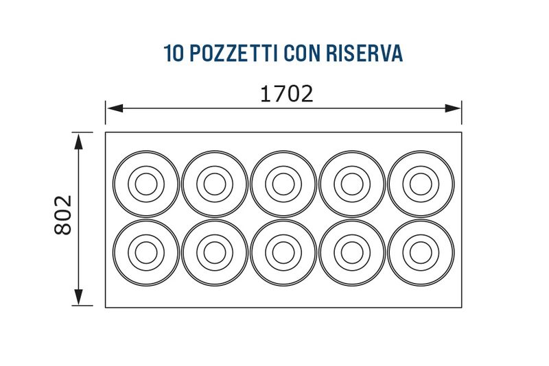 Glassdisk Pozzetti - 2 rad Ø 26