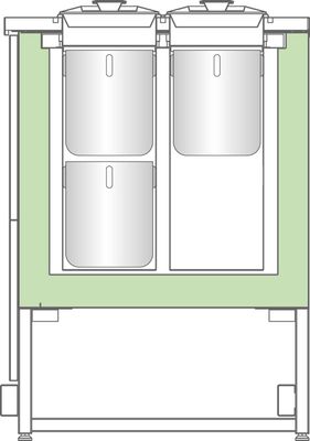 Standard pozzettikarapin för glass