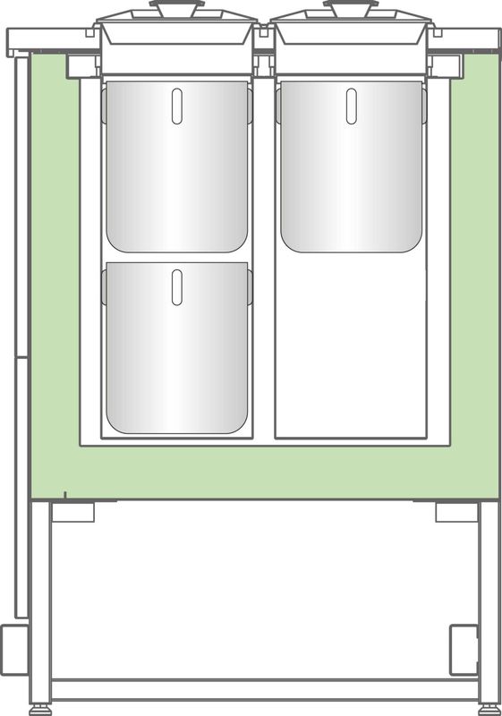Standard pozzettikarapin för glass