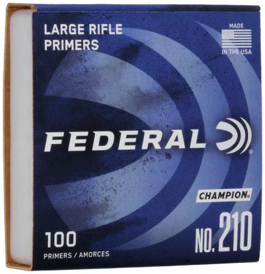 FEDERAL CHAMPION CENTERFIRE LARGE RIFLE PRIMER .210 CLAM 100/ASK