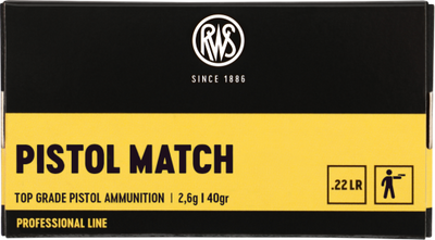 RWS .22 lr Pistol Match Professional Line 2,6/40gr Blue 50 ASK
