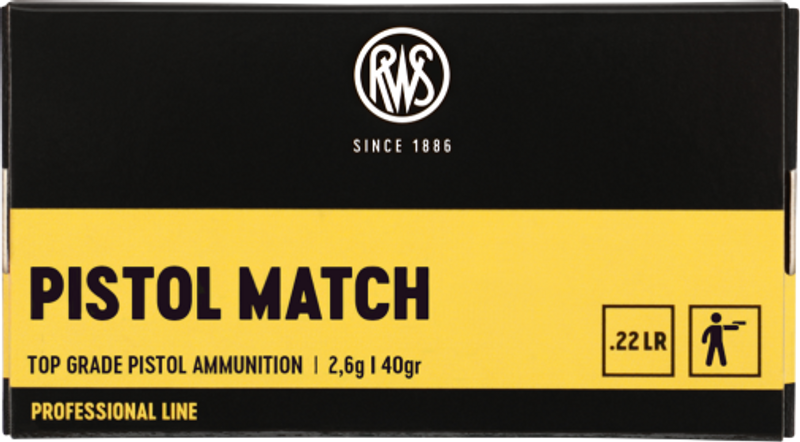 RWS .22 lr Pistol Match Professional Line 2,6/40gr Blue 50 ASK