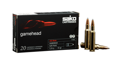 Sako Gamehead 222 Rem 3,2 g/50 gr, 20 st/ask