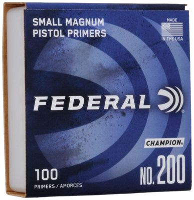 FEDERAL CHAMPION CENTERFIRE SMALL MAG PISTOL PRIMER .200 CLAM 100/ASK