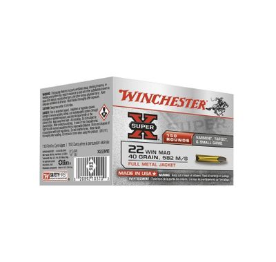 WINCHESTER 22 WMR, SUPER-X FMJ, 40gr 150 ASK