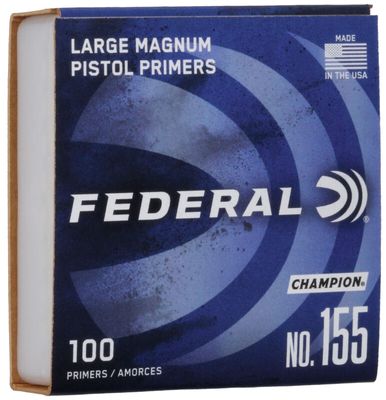 FEDERAL CHAMPION CENTERFIRE LARGE MAG PISTOL PRIMER .155 CLAM 100/ASK