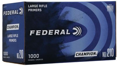 FEDERAL CHAMPION CENTERFIRE LARGE RIFLE PRIMER .210 CLAM 100/ASK