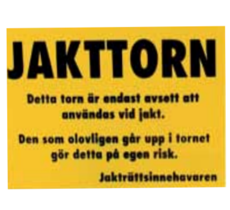 Pergite Skylt - Jakttorn A5