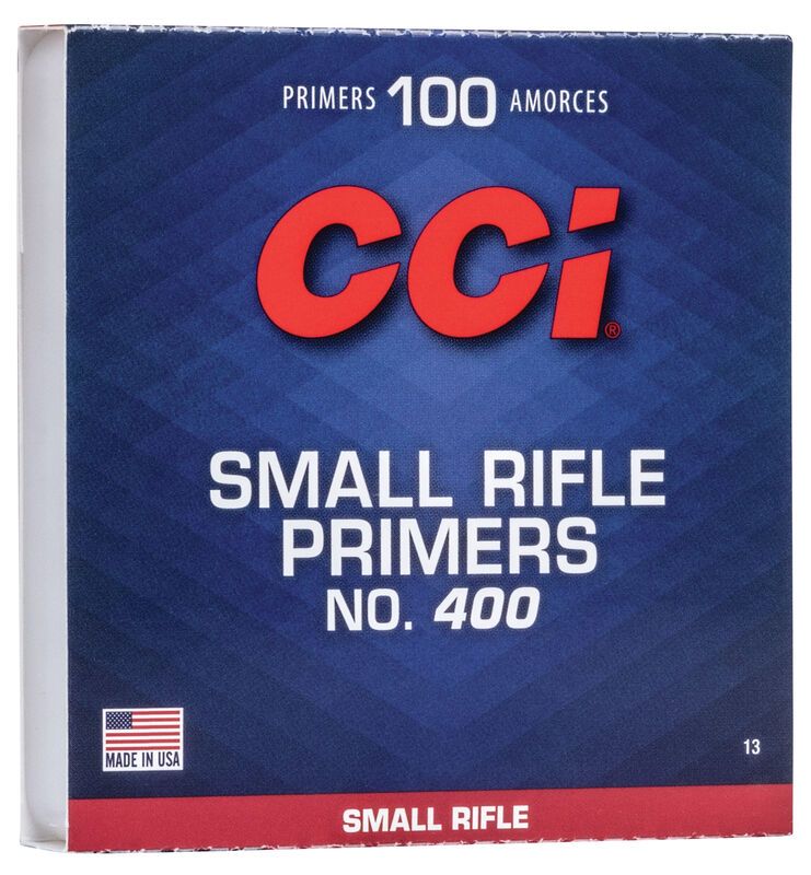 CCI STANDARD SMALL RIFLE PRIMER .400 CLAM 100/ASK