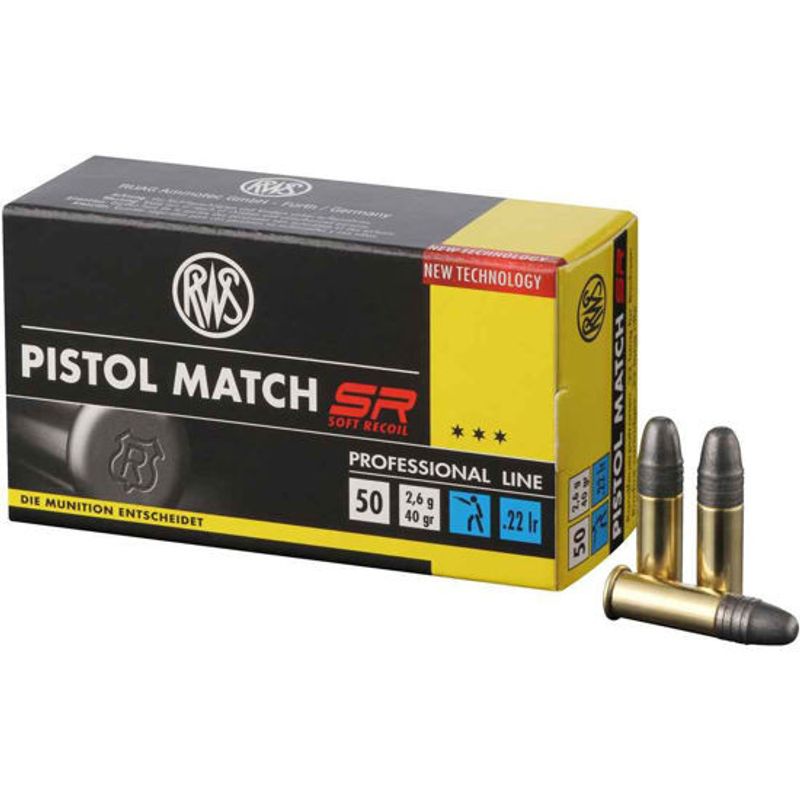 RWS .22 lr Pistol Match Professional Line SR 2,6/40gr Blue 50 ASK