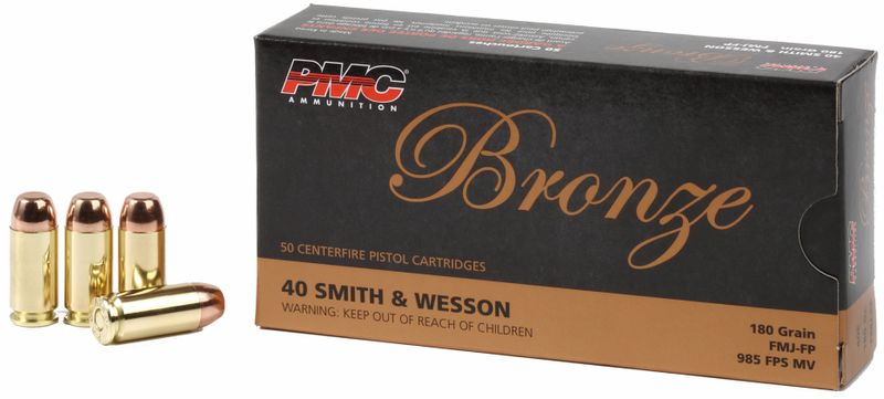 PMC 40 S&amp;W FMJ 180gr, 50 ASK