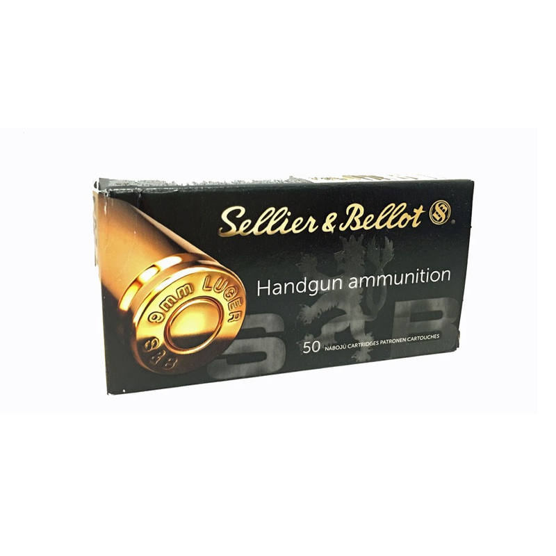 Sellier & Bellot 9mm Luger FMJ 8g 124grs, 50/ask
