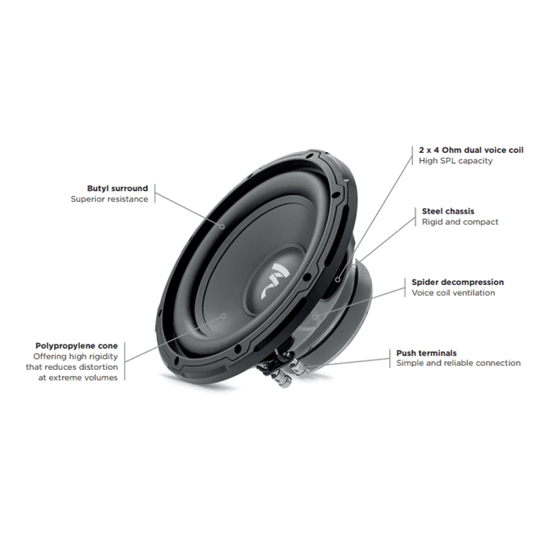 SUB10DUAL FOCAL Car Subwoofer Speaker | Dual Voice Coil | 10" 250w RMS / Max 500w