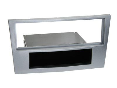 ACV 1-DIN facia plate with pocket Opel ″new″ matt chrome 100633