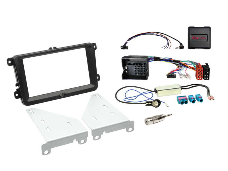 ACV 2-DIN Kit Seat/Skoda/VW vehicles SWC/antenna(Set) black