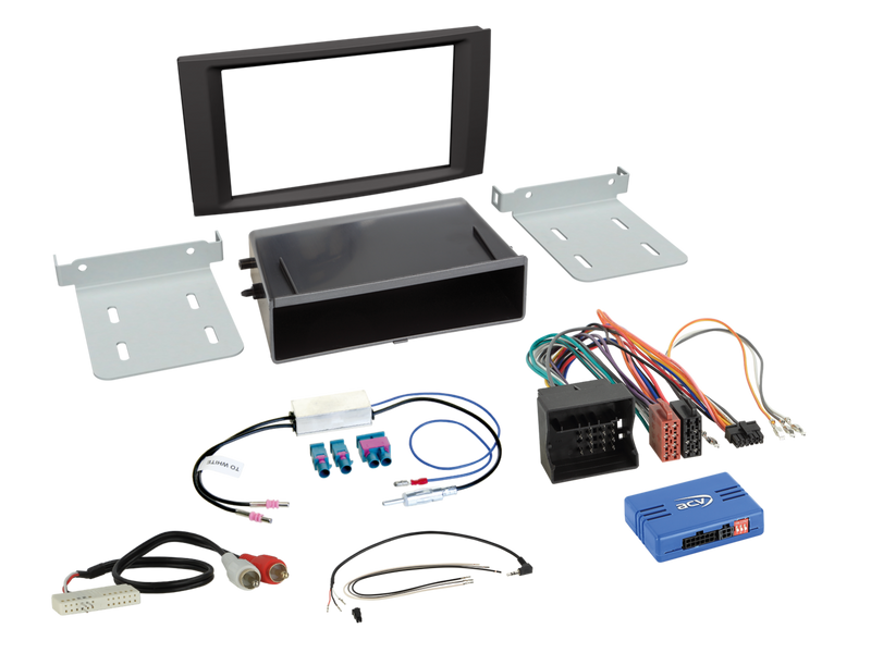 ACV 611320-27-2  2-DIN Kit with pocket VW T5 2003-2015/Touareg 2003-2010 SWC