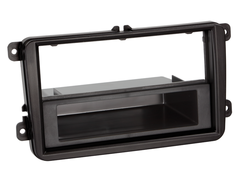 ACV 2-DIN facia plate with pocket Seat / Skoda / VW black 100621