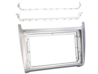 ACV 381320-90-2 9″ facia plate VW Polo(6R) 04/2014-07/2017 silver