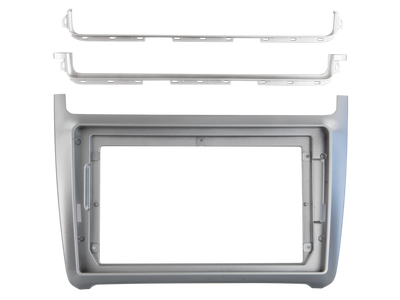 ACV 381320-90-2 9″ facia plate VW Polo(6R) 04/2014-07/2017 silver