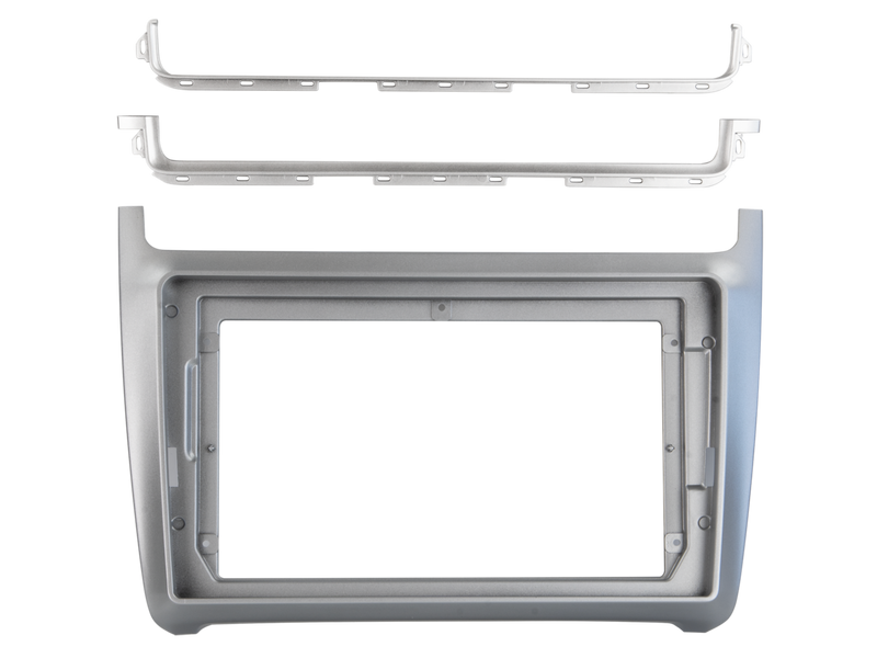 ACV 381320-90-2 9″ facia plate VW Polo(6R) 04/2014-07/2017 silver