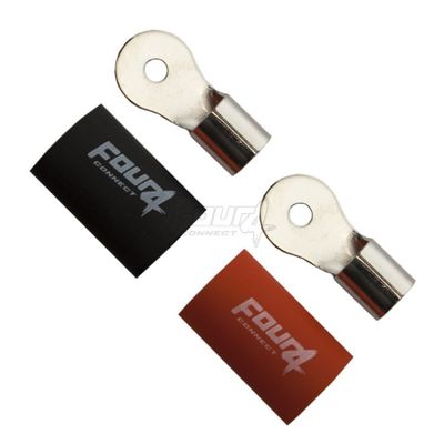 FOUR Connect 4-690912 M4 ring terminal 20 mm², 1x red ja 1x black