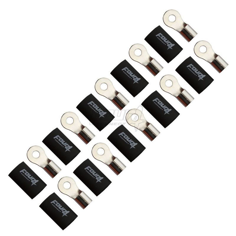 FOUR Connect 4-690954 M6 ring terminal 20mm², 10x black