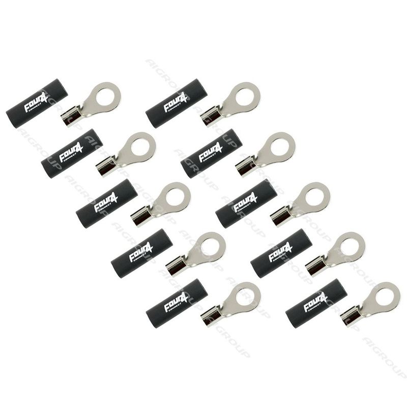 FOUR Connect 4-690961 M8 ring terminal 10mm², 10x black