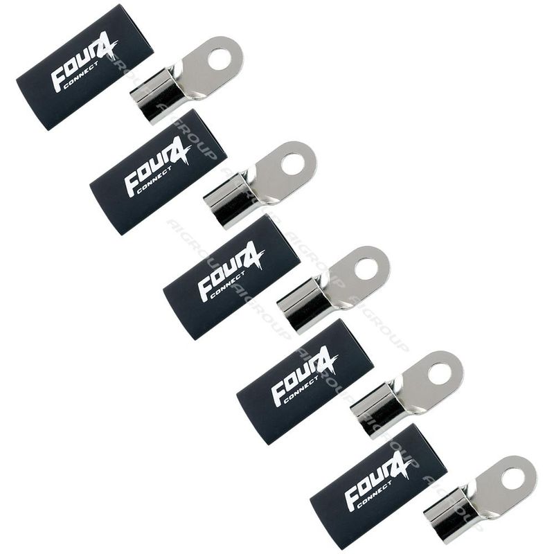 FOUR Connect 4-690964 M8 ring terminal 50mm², 5x black