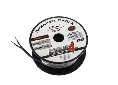 FOUR Connect 4-800233 STAGE2 OFC speaker cable 2x1.5mm2 minispool 30m