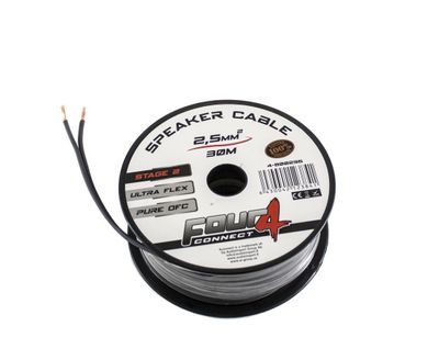 FOUR Connect 4-800236 STAGE2 OFC speaker cable 2x2.5mm2 minispool 30m