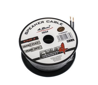 FOUR Connect 4-800237 STAGE2 OFC speaker cable 2x4.0mm2 minispool 15m
