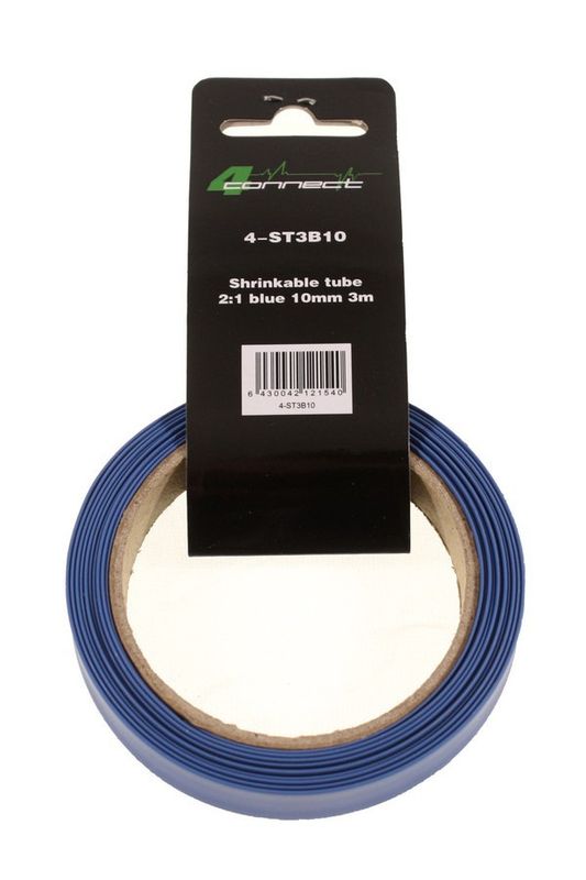 FOUR Connect 4-STS3B10 Shrink tube,  2:1 blue 10mm 3m