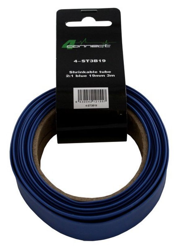 FOUR Connect 4-STS3B19 Shrink tube,  2:1 blue 19mm 3m