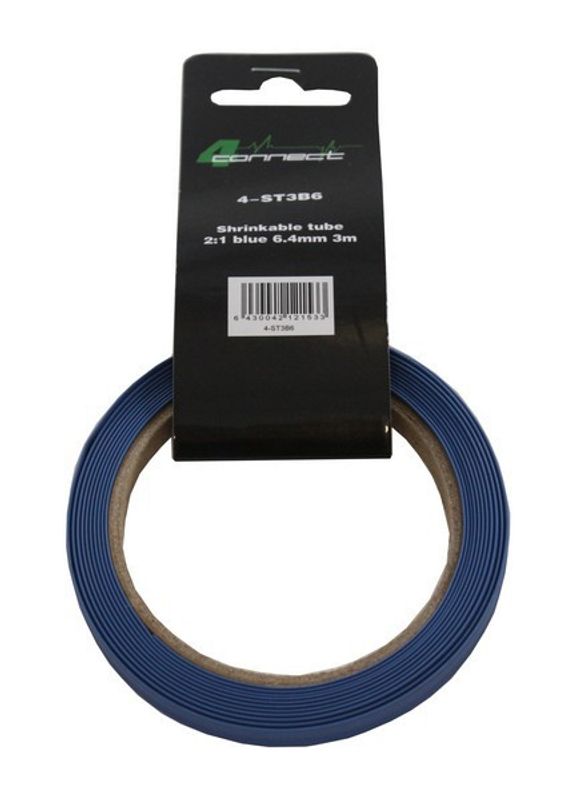 FOUR Connect 4-ST3B6 shrink tube,  2:1 blue 6.4mm 3m