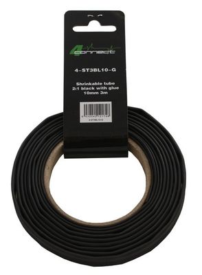 FOUR Connect 4-ST3BL10-G shrink tube,  2:1 Black with glue 10mm 3m