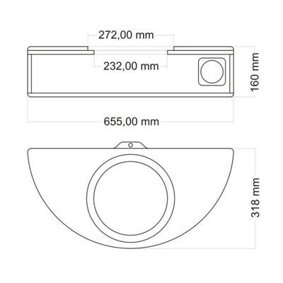 Baslåda Kolo 650x160 10" spare wheel