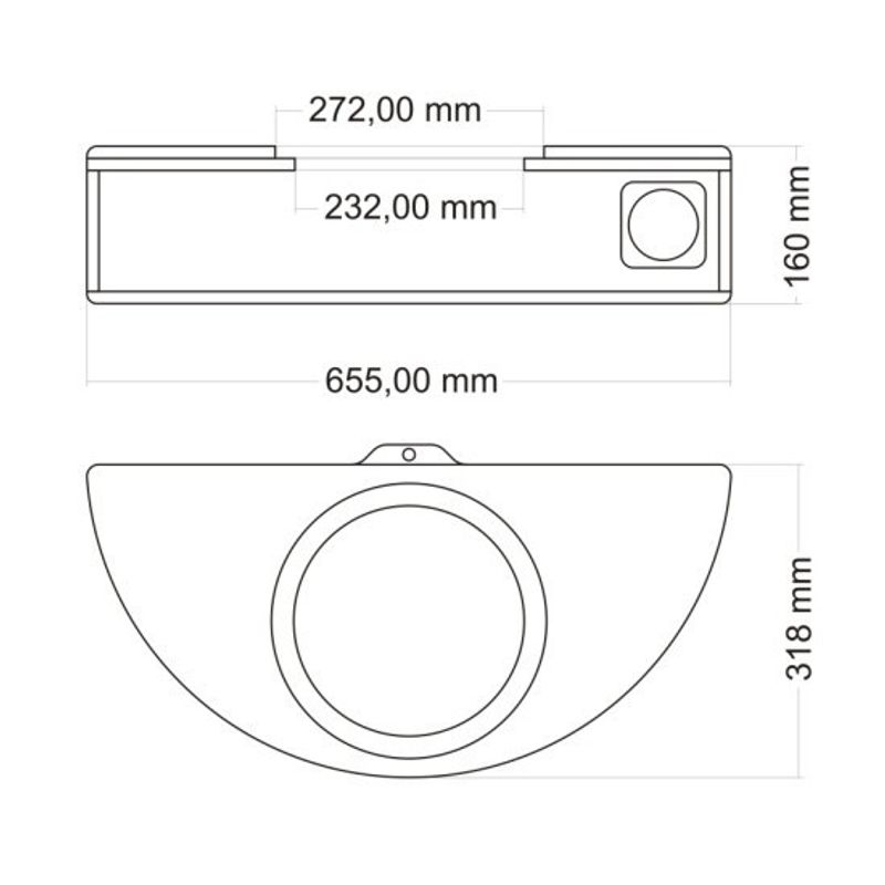 Baslåda Kolo 650x160 10" spare wheel