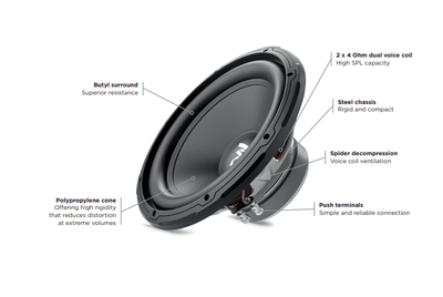 SUB12DUAL FOCAL Car Subwoofer Speaker | Dual Voice Coil | 12" 300w RMS / Max 600w