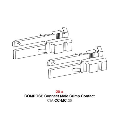 Helix CiA CC-MC.20 Male crimp contact kit for COMPOSE Connect Male Housings