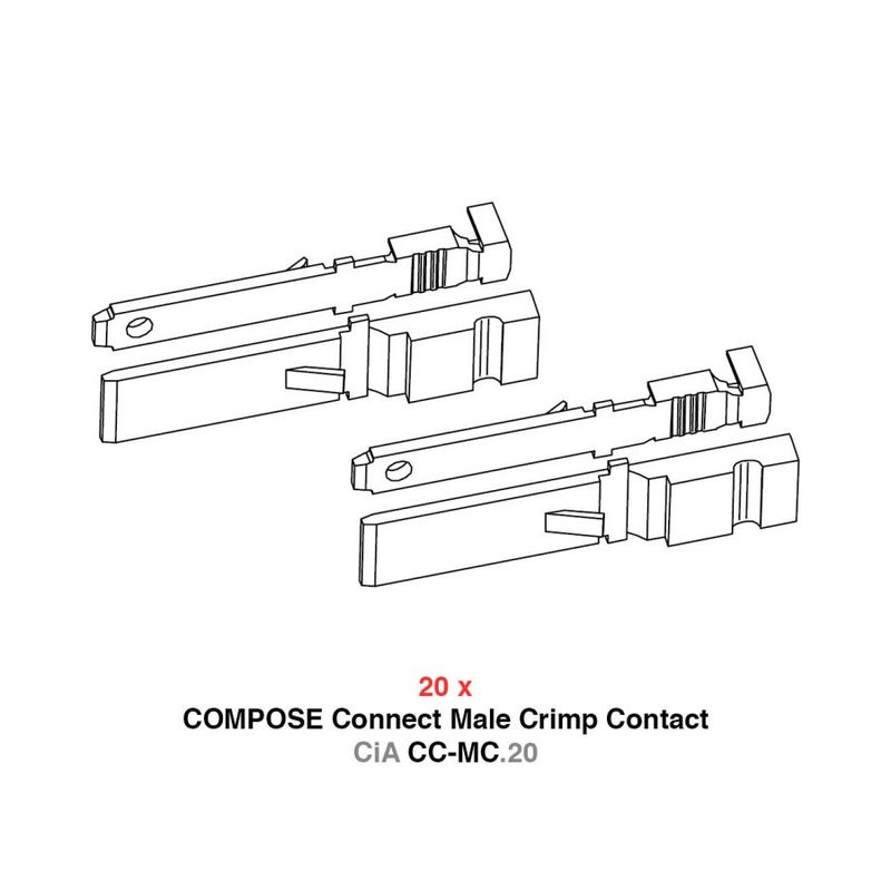 Helix CiA CC-MC.20 Male crimp contact kit for COMPOSE Connect Male Housings