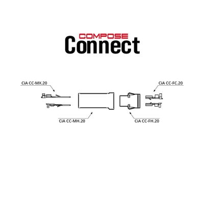 Helix CiA CC-FH.20 Female Housing Kit for COMPOSE Connect Plug connections