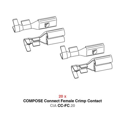 Female CiA CC-FC.20 crimp contact kit for COMPOSE Connect Female Housings