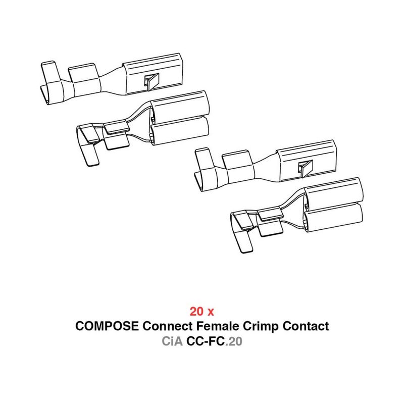 Female CiA CC-FC.20 crimp contact kit for COMPOSE Connect Female Housings