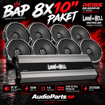 BAP 8x10 – Reiss RS-M102VB + Loud as Hell IN1700.2D