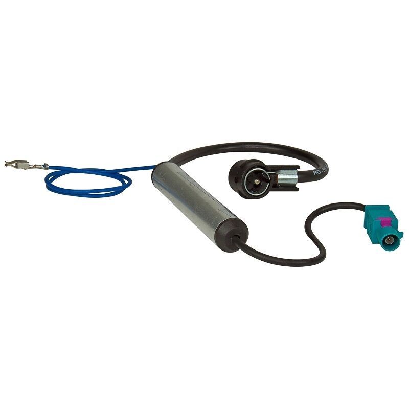 ISO-Antenna adapter  Fakra (Z) with phantom power supply (active) Audi all models
