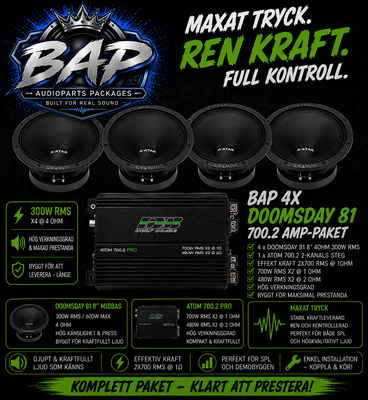 BAP 4x Doomsday 81 + Atom 700.2 Amp-paket