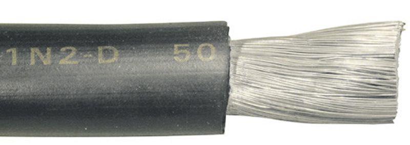 Skyllermarks gummiklädd 50mm2 svart OFC