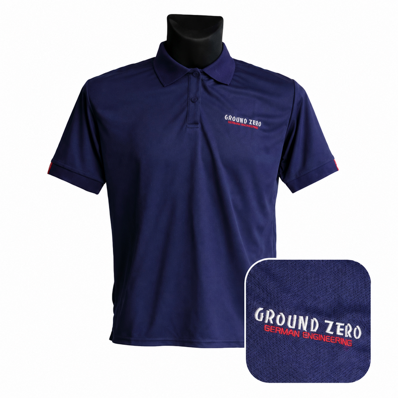 Ground Zero Blue polo shirt with GZ logo S