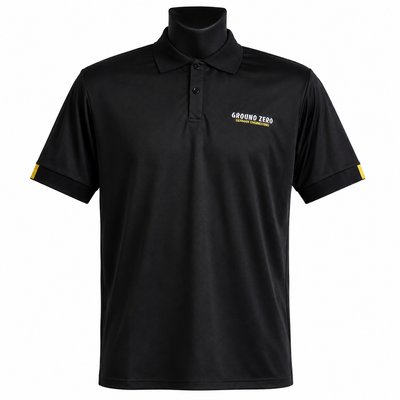 Ground Zero Black polo shirt with GZ logo M
